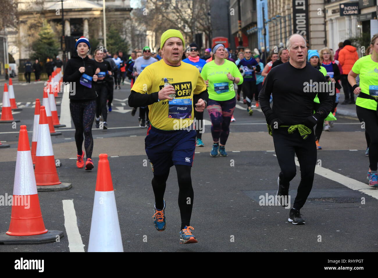 Das Team hinter den Kulissen ist eine Firma, die menschliche Rasse (www.humanrace.co.uk) die Teilnahme Veranstaltungen seit fast 30 Jahren, begann mit dem Royal Windsor Triathlon und eine äußerst harte Duathlon der BallBuster um Box Hill im Jahr 1991 genannt. Stockfoto