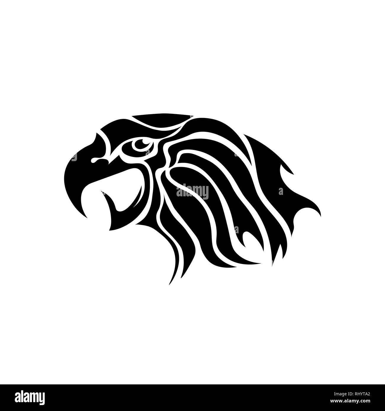 Eagle Head Tattoo Design. Logo Beute Vogel Stock Vektor