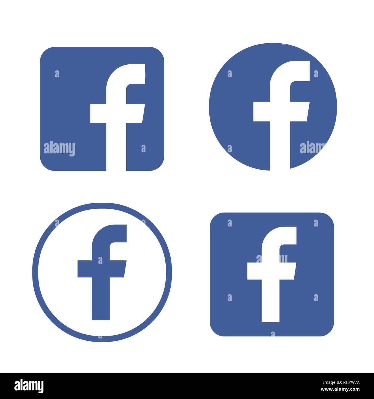 Facebook Logo Vector Illustration, Facebook Symbol Vektor Stock Vektor