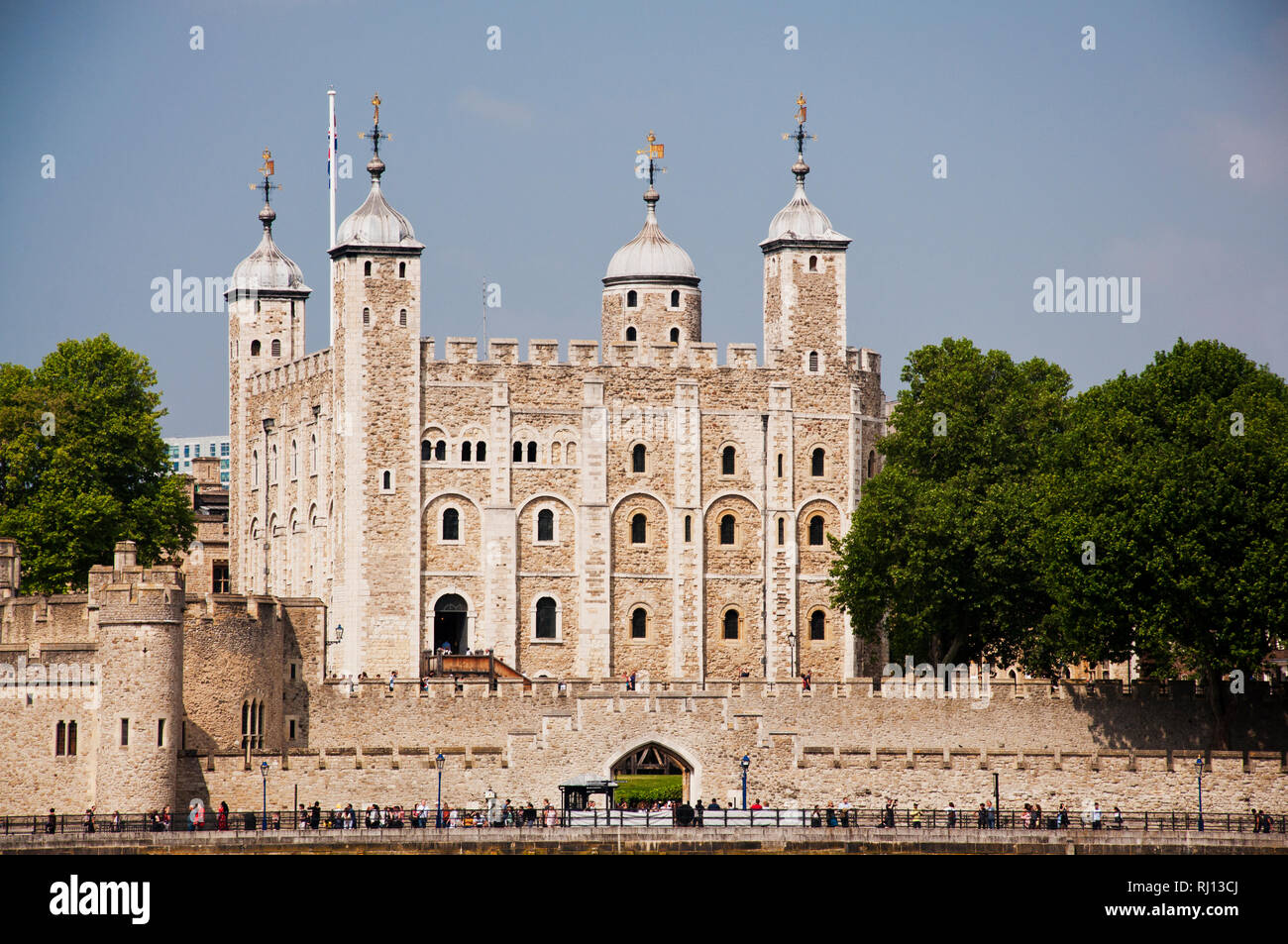 Der Tower von London, offiziell Her Majesty's Royal Palace und Festung der Tower von London, und die Heimat der Kronjuwelen Stockfoto