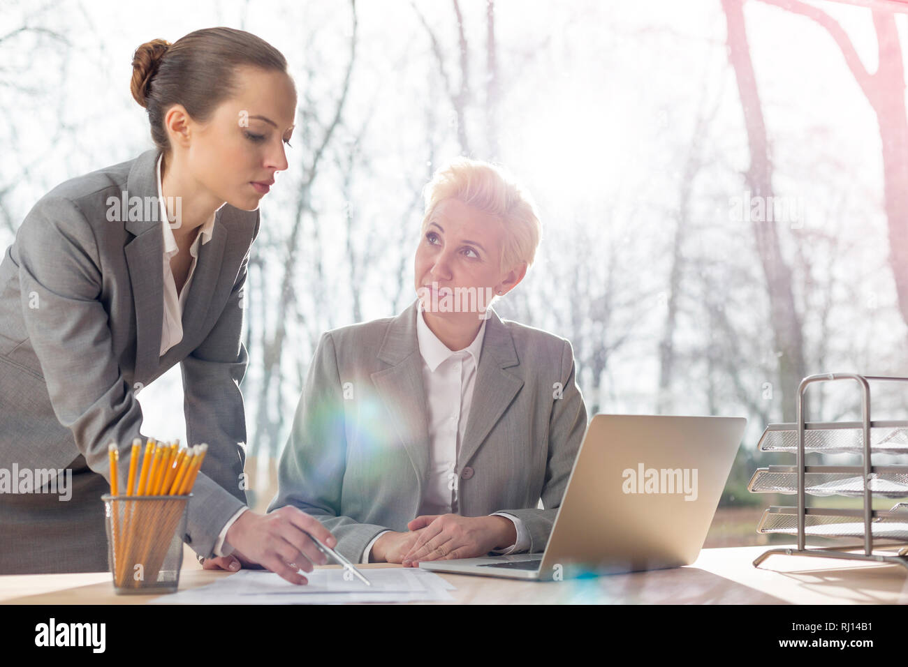 Geschäftsleute in einer Besprechung. Warschau, Polen. Stockfoto