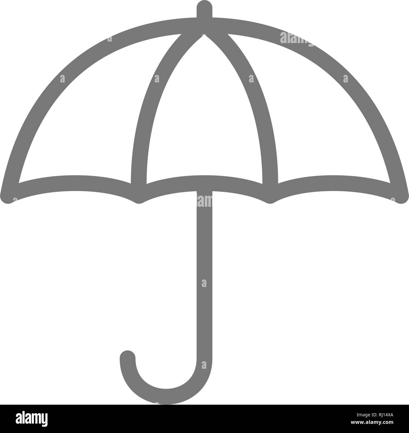 Regenschirm Symbol Leitung. Stock Vektor