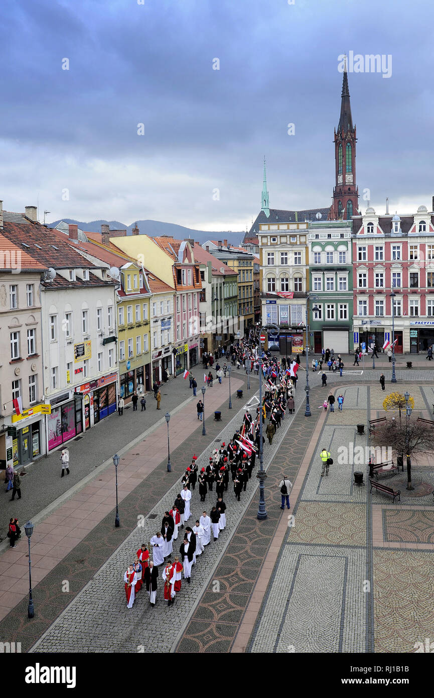 Walbrzych alte Marktstadt Waldenburg Niederschlesien Polen, dolnoslaskie, rynek, walbrzych, Foto Kazimierz Jurewicz Stockfoto