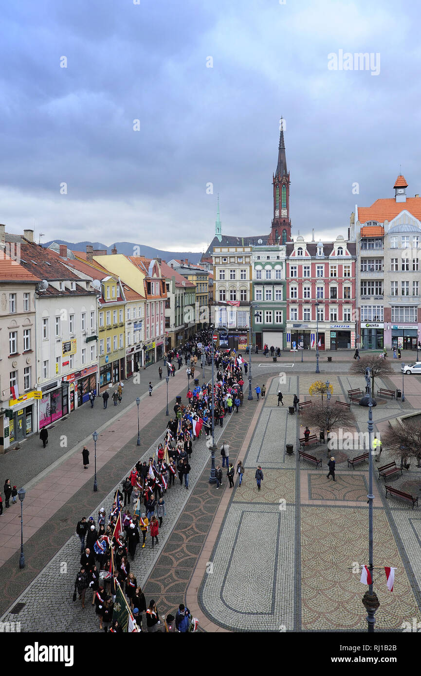 Walbrzych alter Markt Stadt Waldenburg Niederschlesien Polen, dolnoslaskie, rynek, Walbrzych, Foto Kazimierz jurewicz Stockfoto