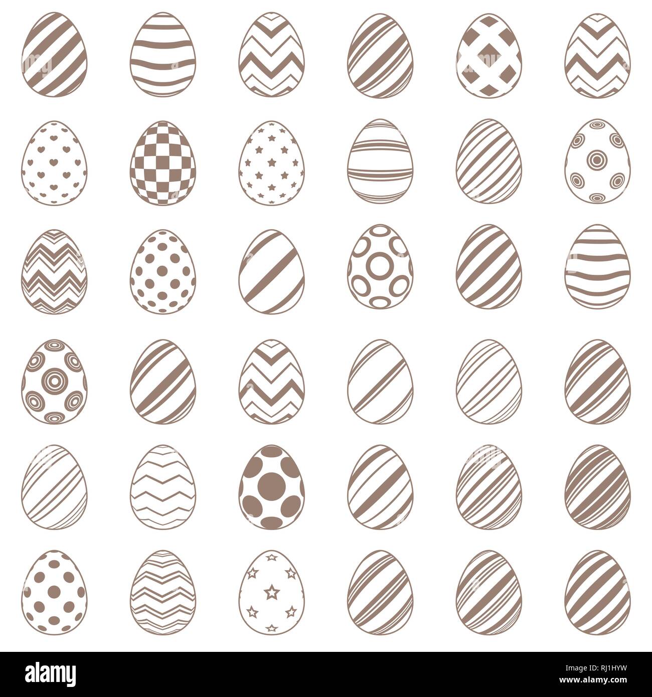 Ein Flachbild Ei einfach auf das Symbol. Stock Vektor