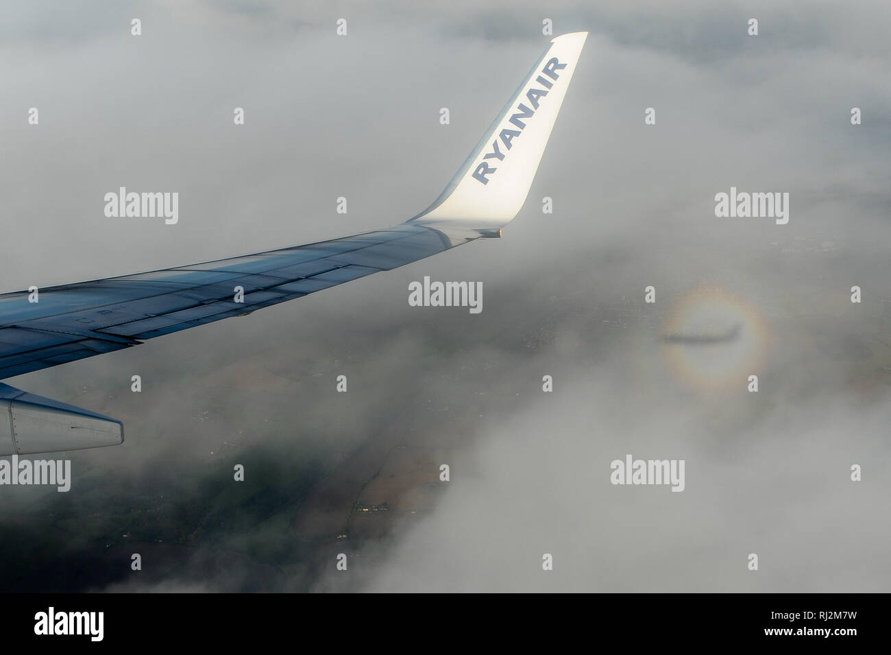 Low Cost Airline Ryanair Boeing 737-800 Flugzeuge über Großbritannien. 24. Oktober 2008 © wojciech Strozyk/Alamy Stock Foto *** Local Caption *** Stockfoto