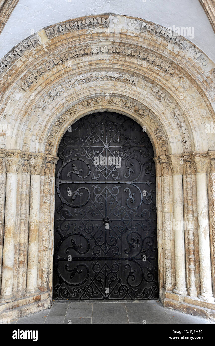 Romanischen Tempel Kirche Erbaut 1185 durch Ritter Templer in London, England, Großbritannien. 24. Oktober 2008 © wojciech Strozyk/Alamy Stock Foto Stockfoto