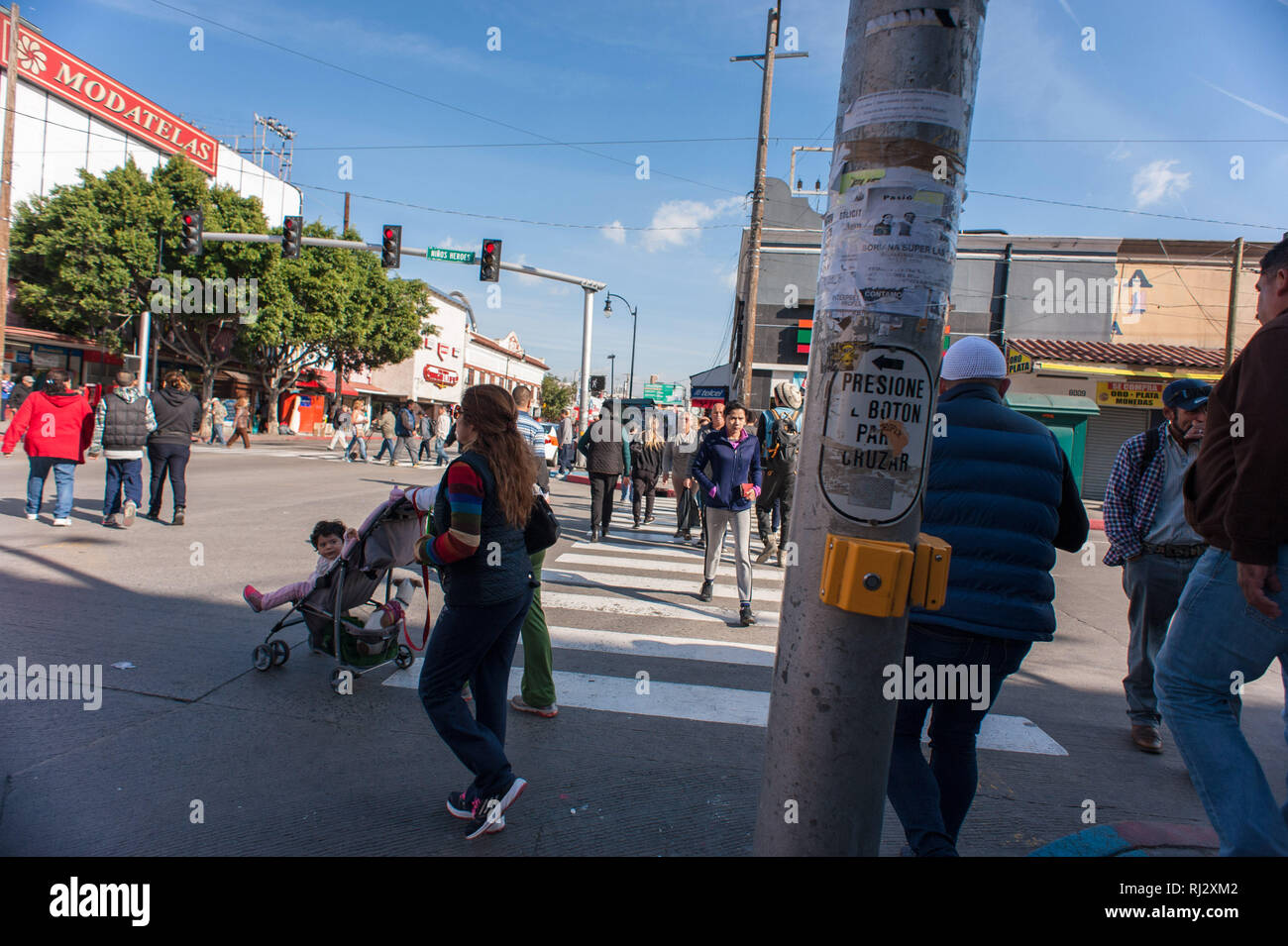 Tijuana, Mexiko: street scene. Stockfoto