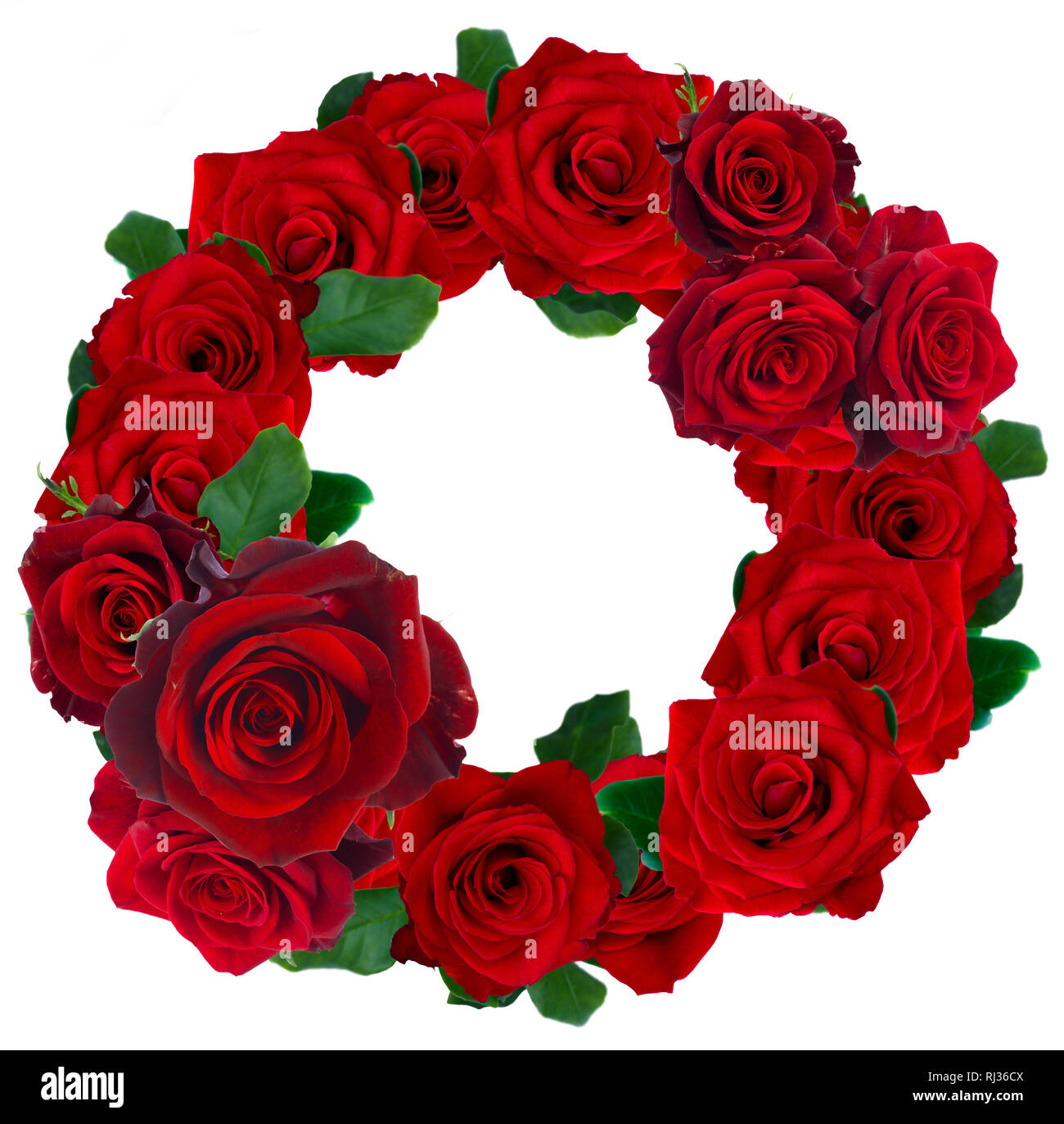 Rote Rosen Kranz Stockfotografie - Alamy