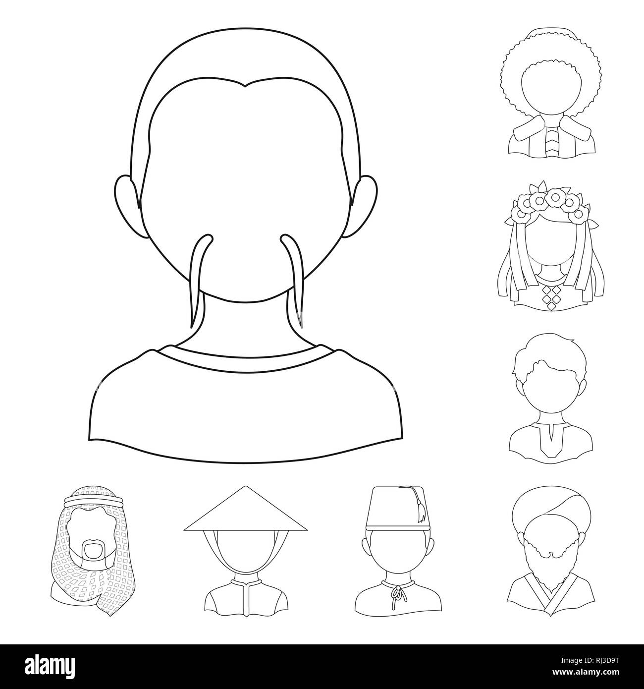 Vektor Design der Nachahmer und Resident Logo. Sammlung der Nachahmer und Kultur vektor Illustration. Stock Vektor