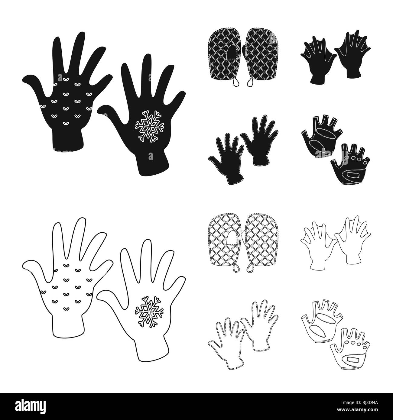 Vektor Design von Silhouette und Sicherheit Symbol. Satz von Silhouette und Komfort Lager Symbol für das Web. Stock Vektor