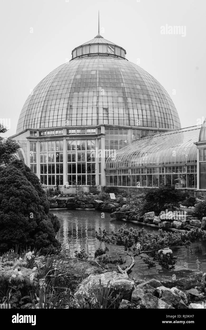 Die Belle Isle Wintergarten, in Detroit, Michigan Stockfoto