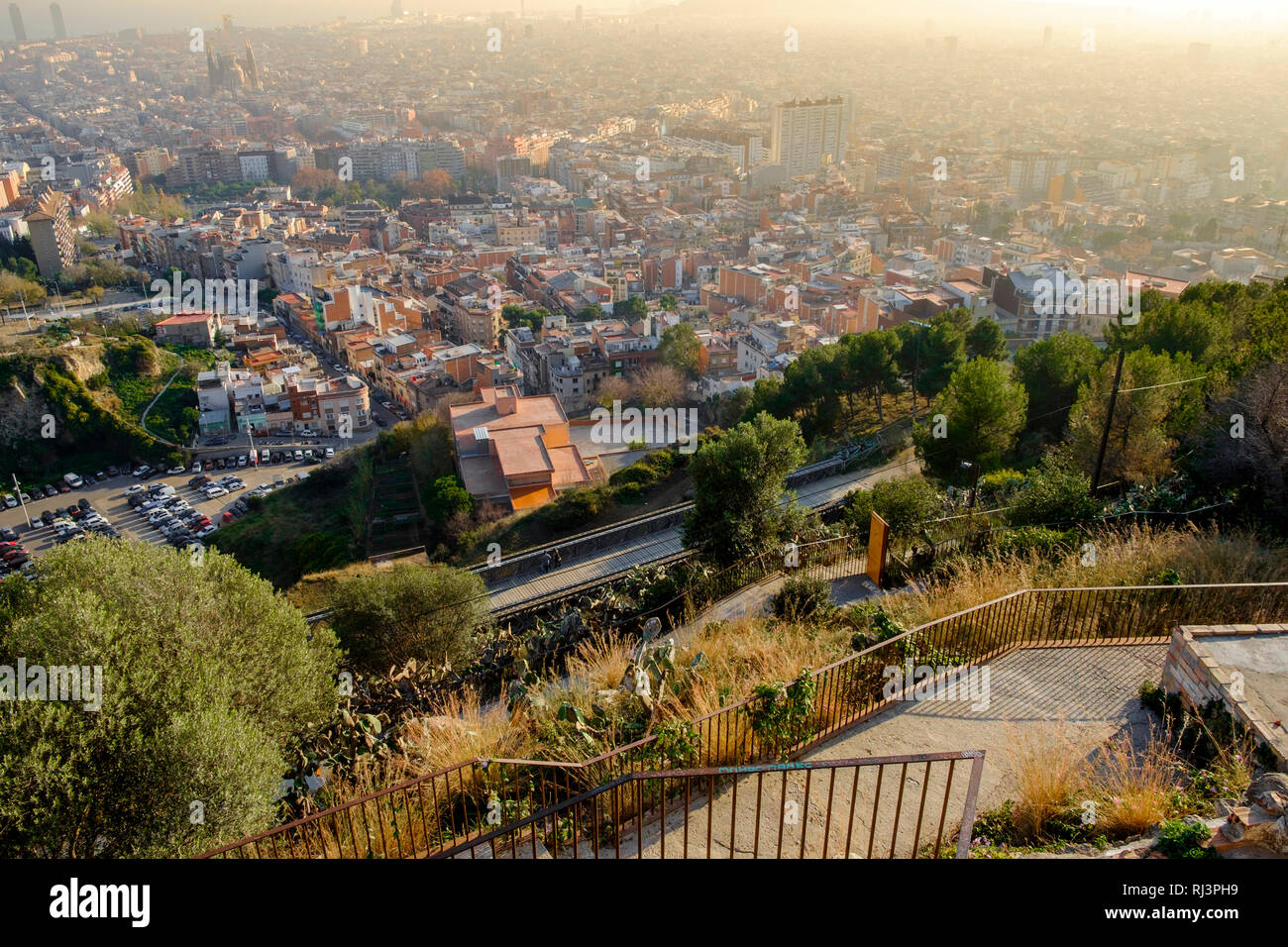 Turo De La Rovira. Eines der besten Sicht von Barcelona, Katalonien, Spanien Stockfoto