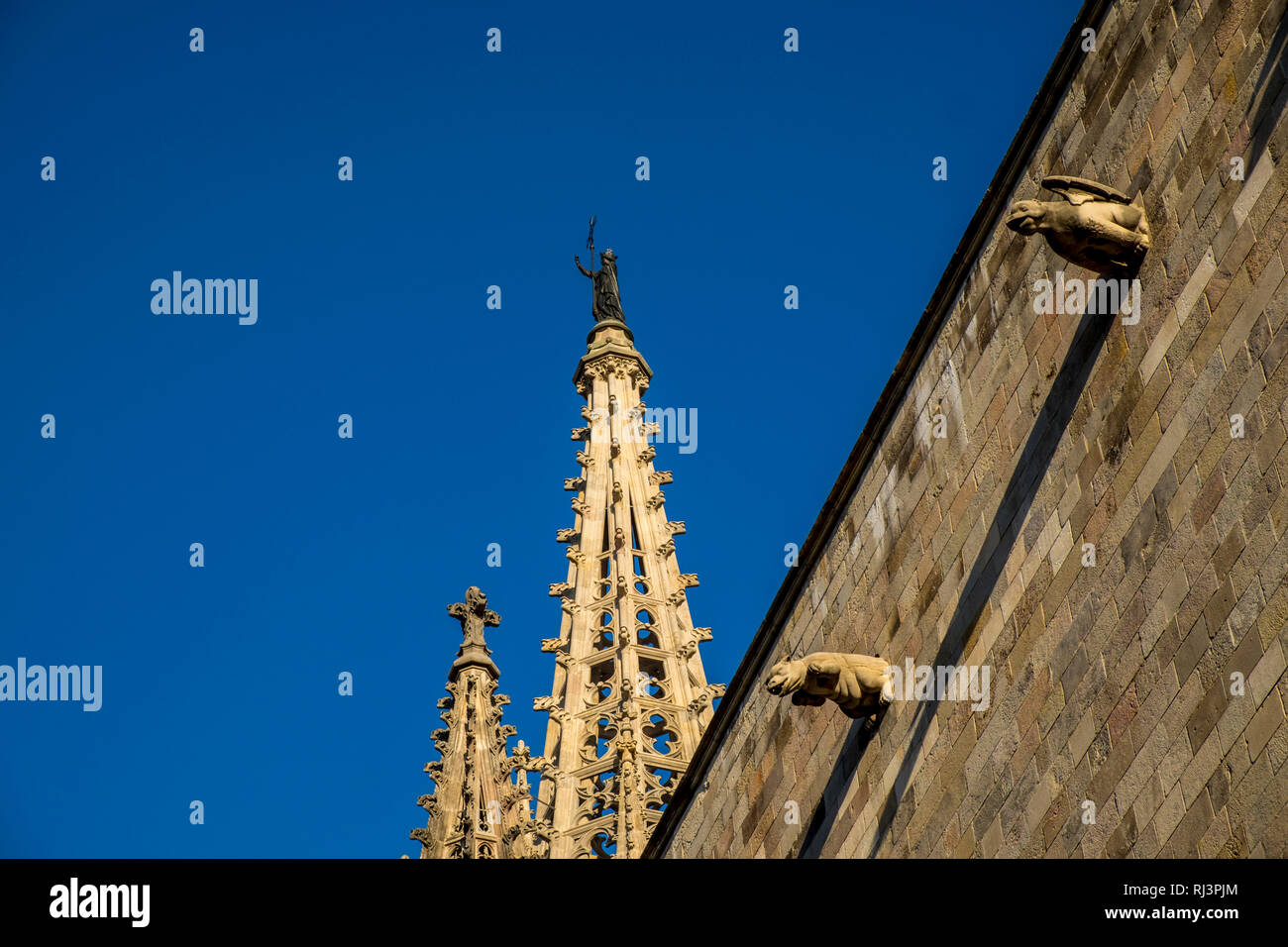 Die Kathedrale im gotischen Viertel von Barcelona, Katalonien, Spanien Stockfoto