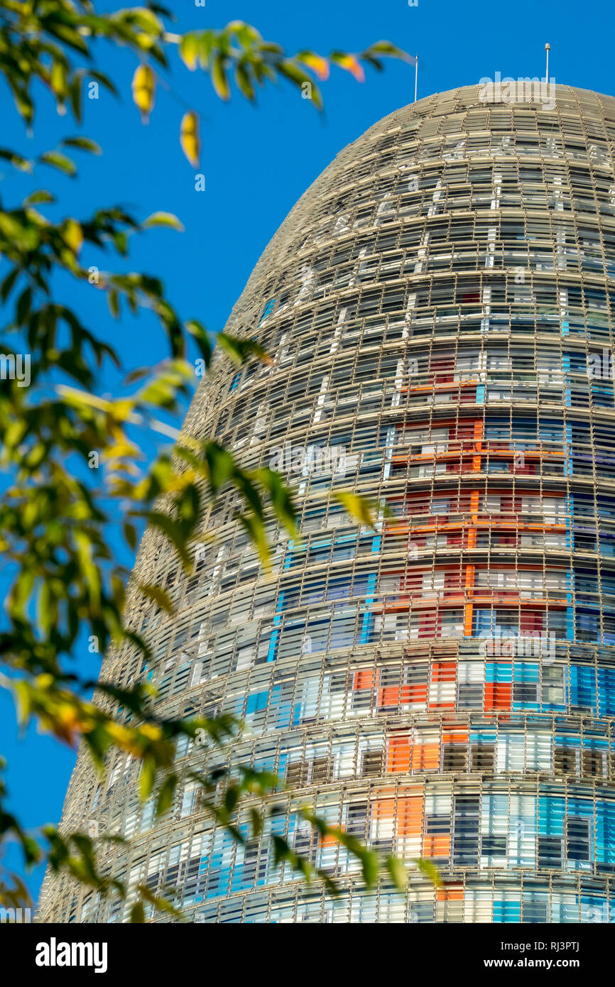 Architektur, Barcelona, Gebäude, Katalonien, Stadt, Farbe, Bau, modern, Design, Ziel, Ziel, Europa, Europ. Stockfoto