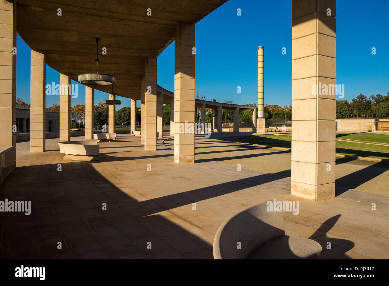 Olympic Park in Montjuic in Barcelona Katalonien Spanien Stockfoto