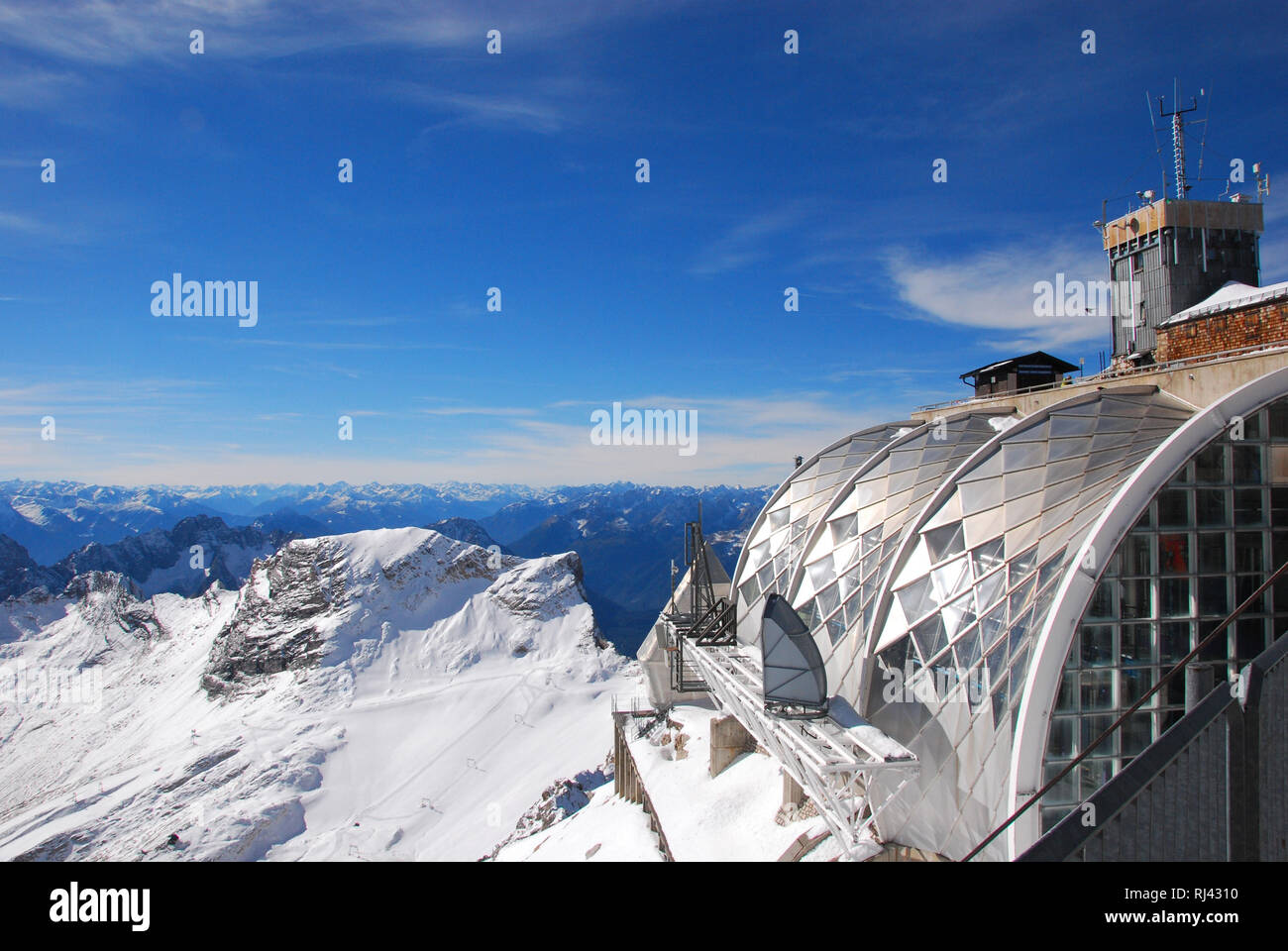 Deutschland, Bayern, Werdenfelser, Zugspitze, Gipfel, Alpenpanorama, M'nchner Haus, Stockfoto