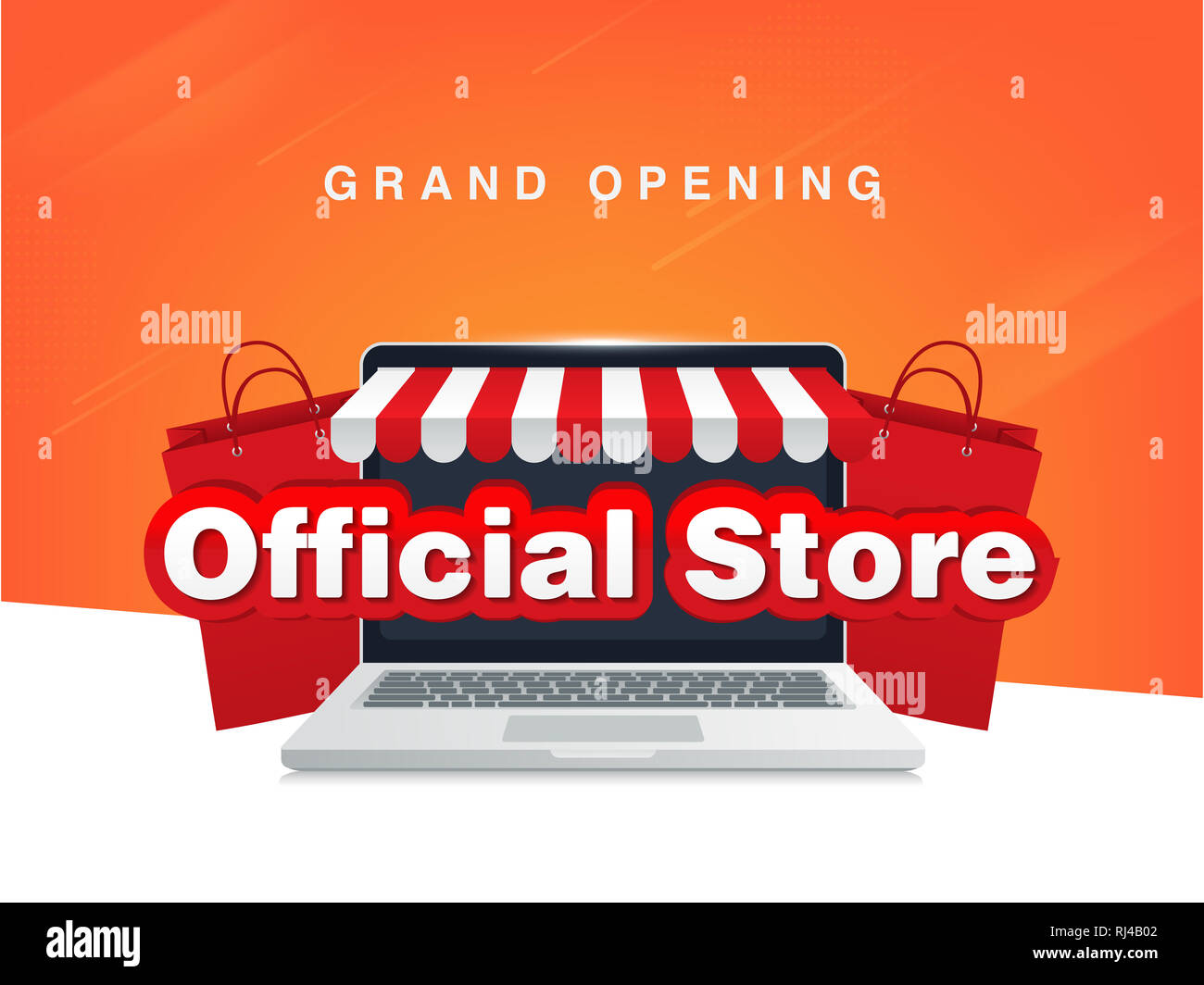 Grand opening Offizielle shop, verkauf, Online Shop - Hintergrund Stockfoto