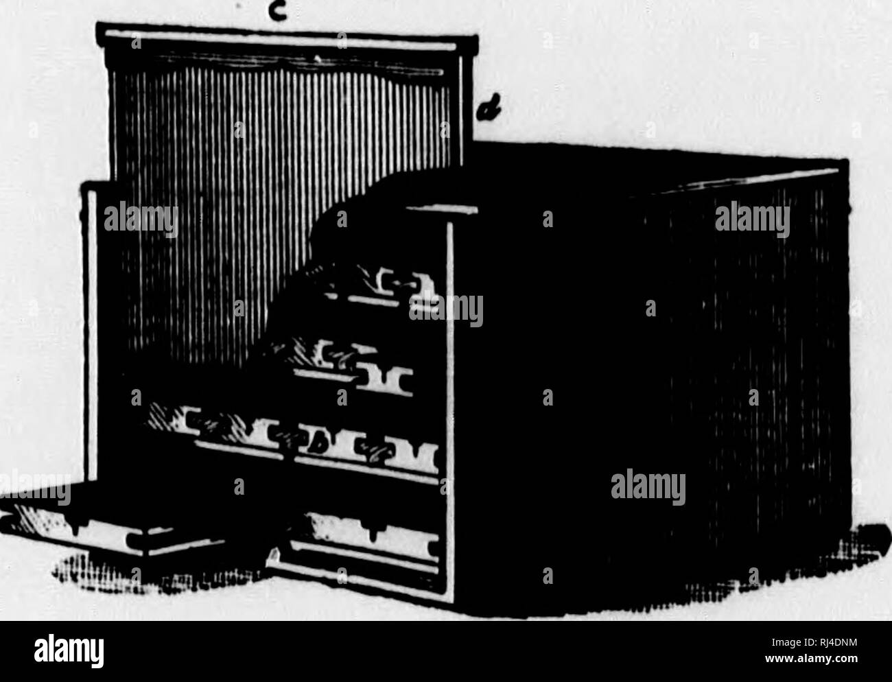 . Der Schmetterling Buch [microform]: Ein beliebter Leitfaden zur Erkenntnis der Schmetterlinge von Nordamerika. Schmetterlinge; Papillons. Abb. 59. - Trocknen - Box: a, Einstellung - Board teilweise herausgezogen; b, T-förmig in die Nut an der Einstellung - board Streifen; c, Haustür, der hinunter durch die Zunge, d, arbeiten - in einer Nut an der Seite Vor ing. Ich" - Feuchtigkeit in der Regel rieselt der Seiten. Steingut Töpfe mit dicht schließendem Deckel sind noch besser als die von Zinn Kisten, aber Sie müssen Papier über, vor dem Schließen, in der gleichen Weise wie beim tin Boxen verwendet werden. Wenn die Proben haben 41. Bitte beachten Sie, dass Stockfoto