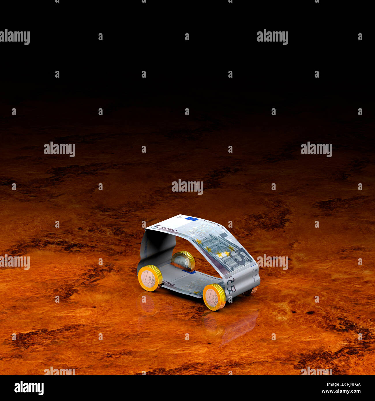 3d, CGI, [M], Symbol, Auto, Euro, Transport, Fahrzeug, Darlehen, Versicherung, Stockfoto