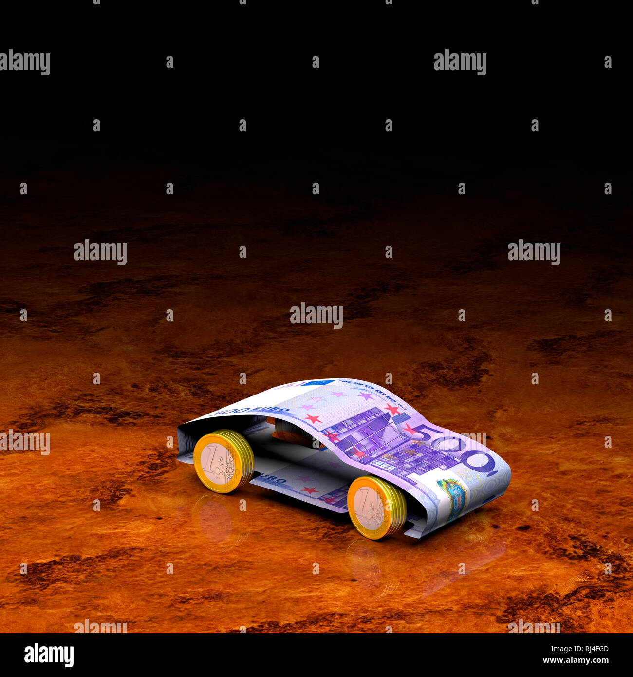 3d, CGI, [M], Symbol, Auto, Euro, Transport, Fahrzeug, Darlehen, Versicherung, Stockfoto