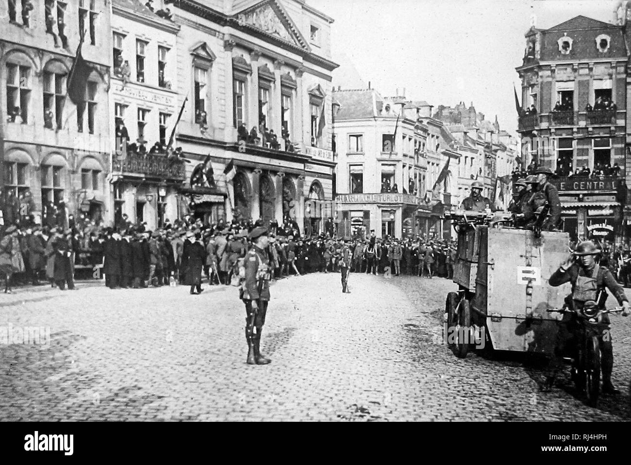 Wk1 Prüfung Truppen in Mons Stockfoto