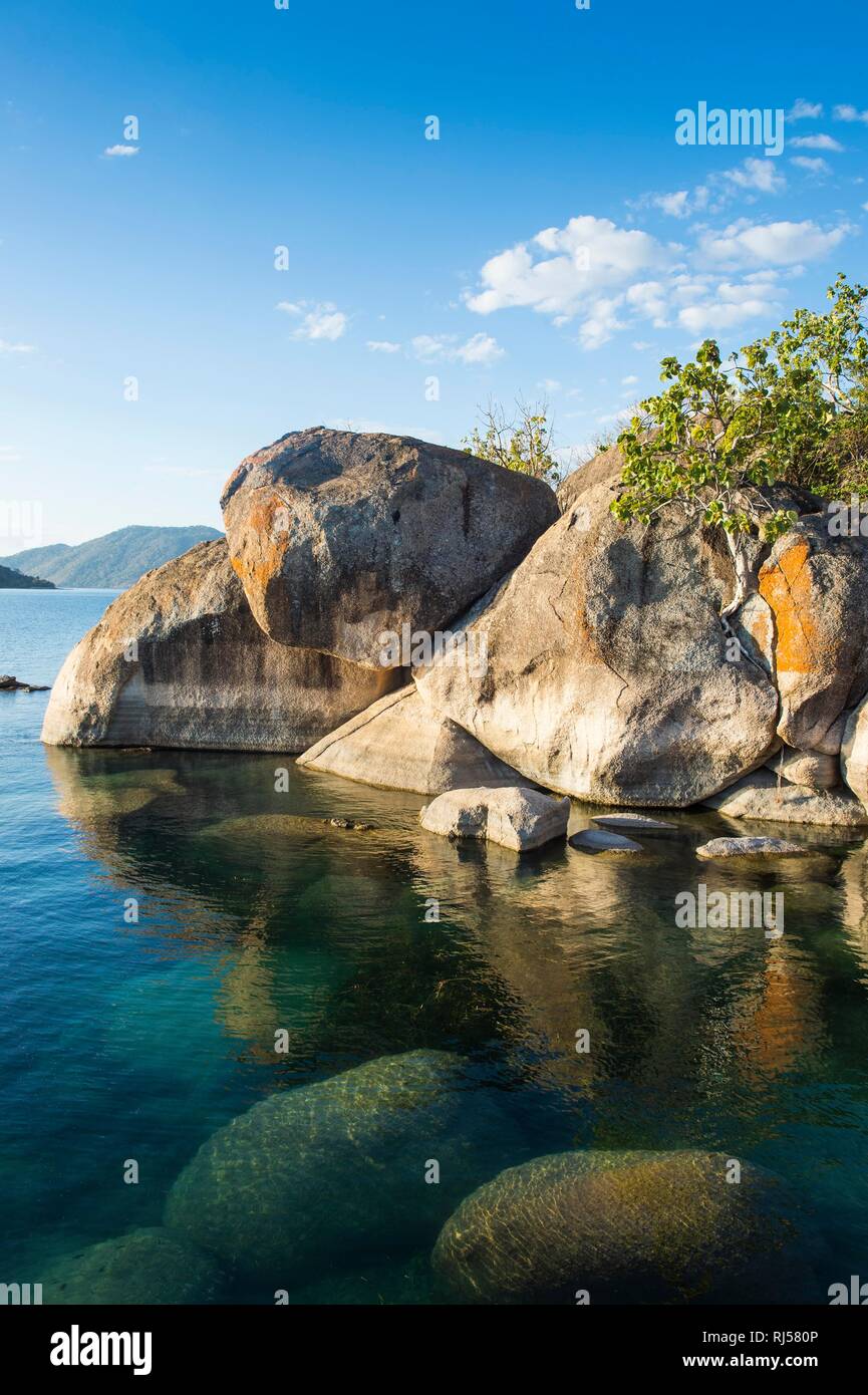 Otter Point, UNESCO-Weltkulturerbe Sitet Lake Malawi, Cape Maclear, Malawi Stockfoto