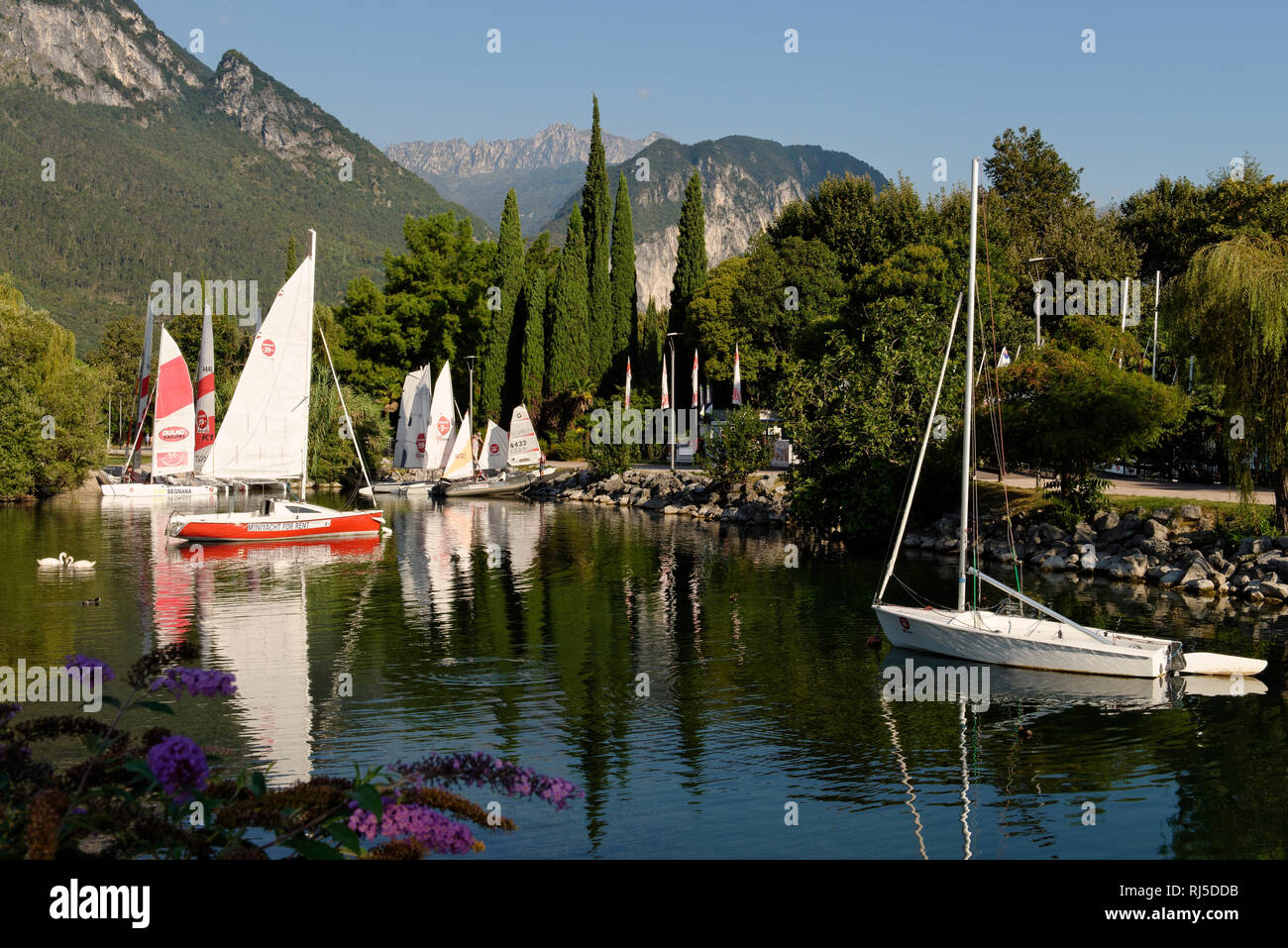 Firma OVERHAGE in Riva del Garda, Gardasee, Trient, Trentino-Südtirol, Trentino, Italien Stockfoto