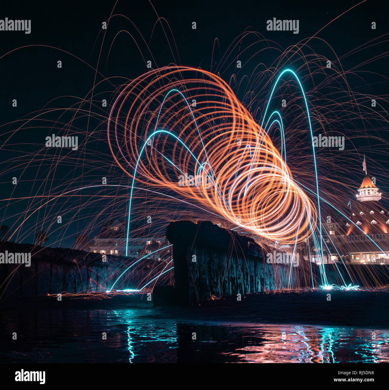Lichtspur Stockfoto