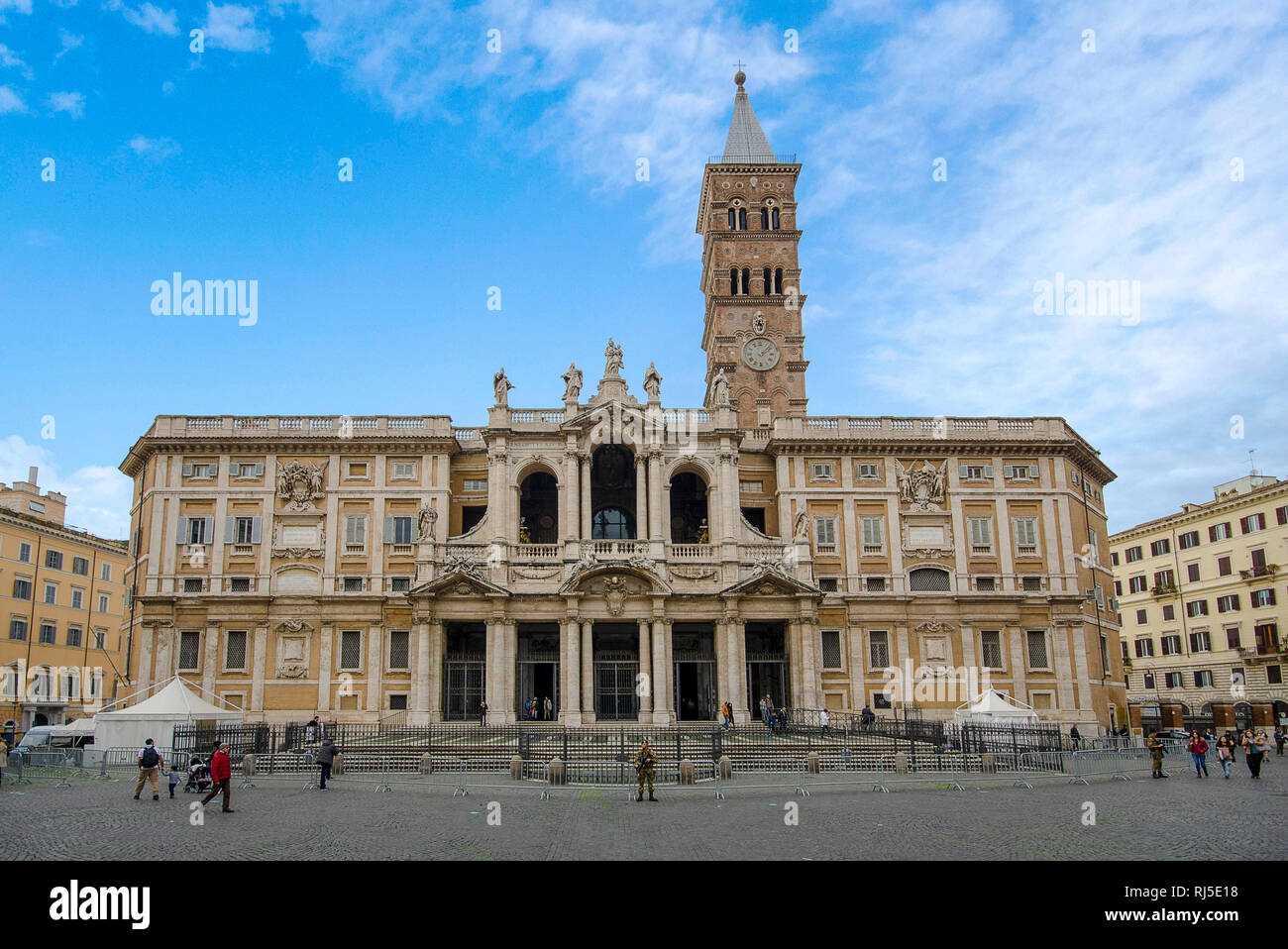 Die Basilika Santa Maria Maggiore. Santa Maria Maggiore, eine Päpstliche große Basilika und die größte katholische Marianische Kirche in Rom, Italien Stockfoto