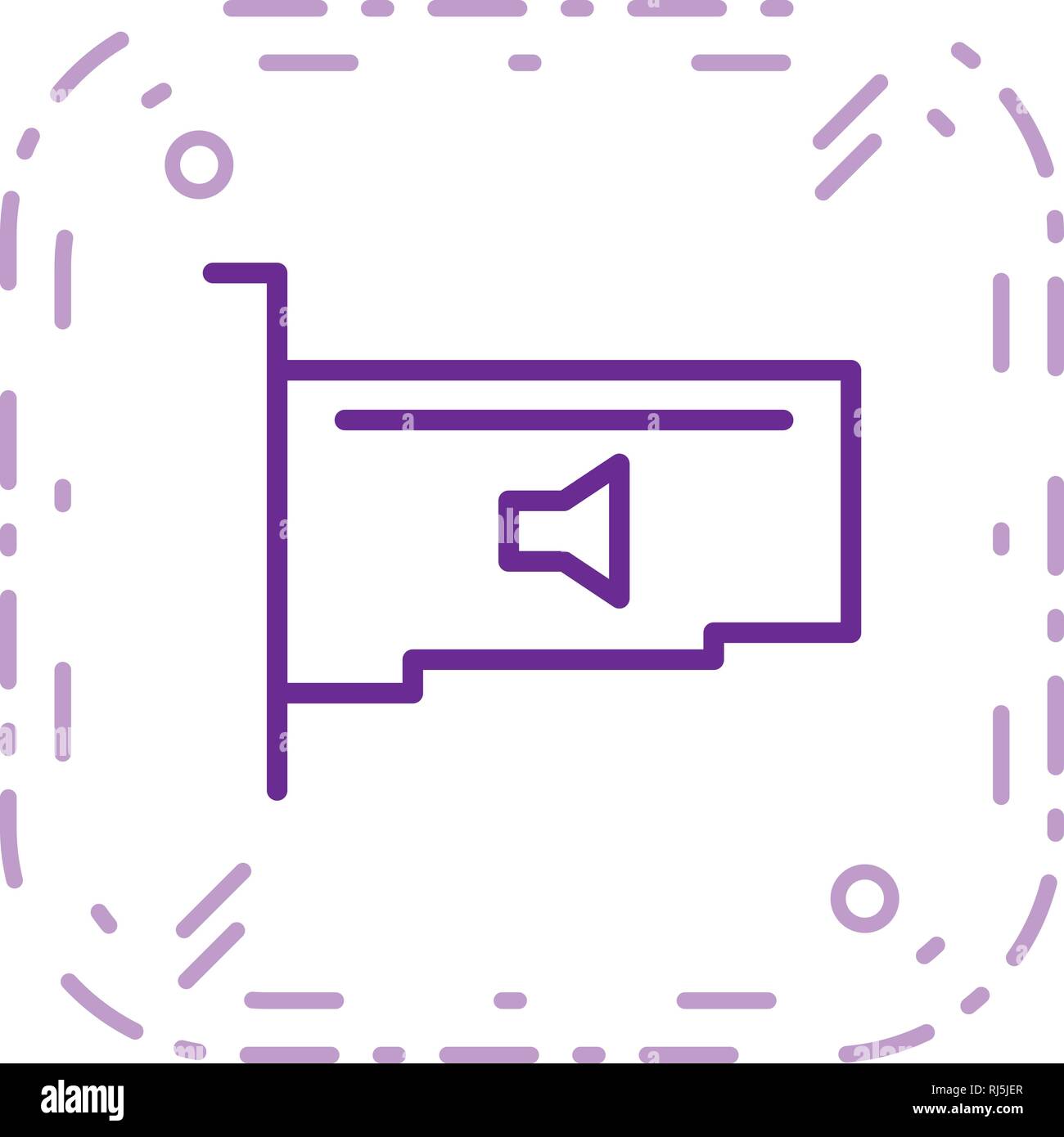 Audio Karte Vektor Icon Zeichen Symbol Vektor Illustration für den privaten und gewerblichen Gebrauch... Reinigen Sie trendige Symbol... Stock Vektor