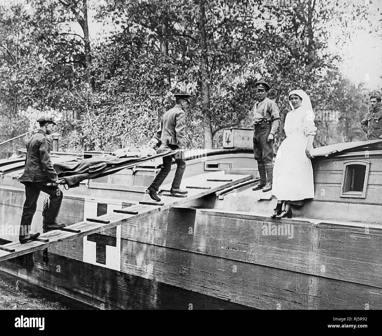WW1 Rotes Kreuz Krankenhaus Aufsch. Stockfoto