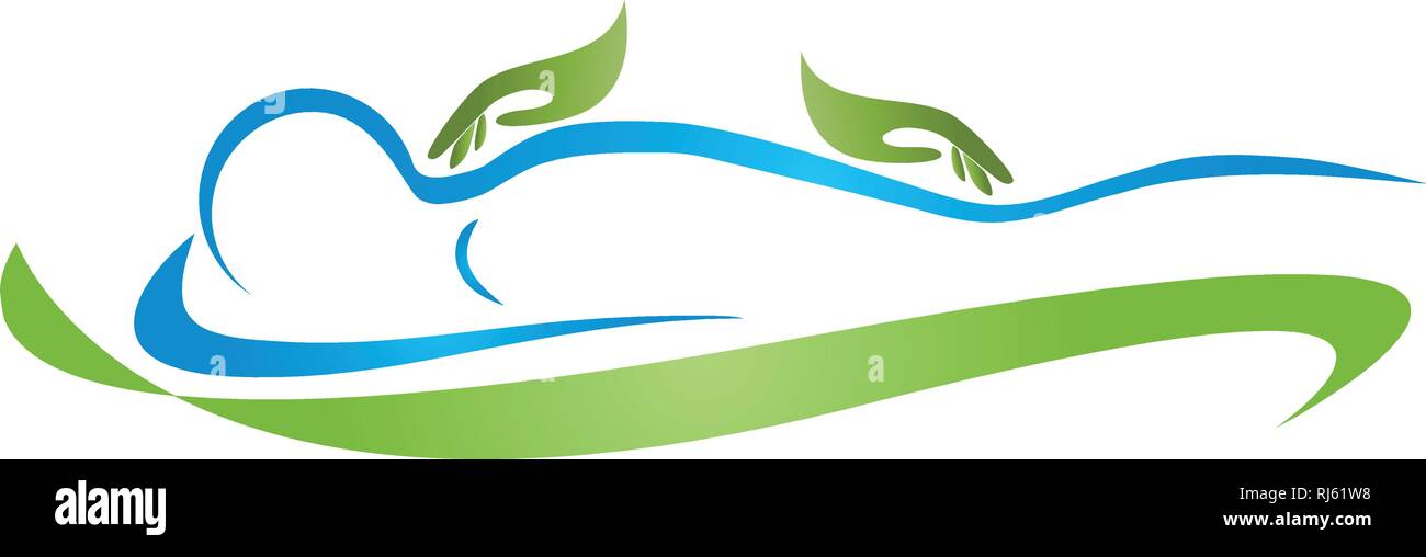 Massage, Heilpraktiker, Orthopädie, Logo Stock Vektor