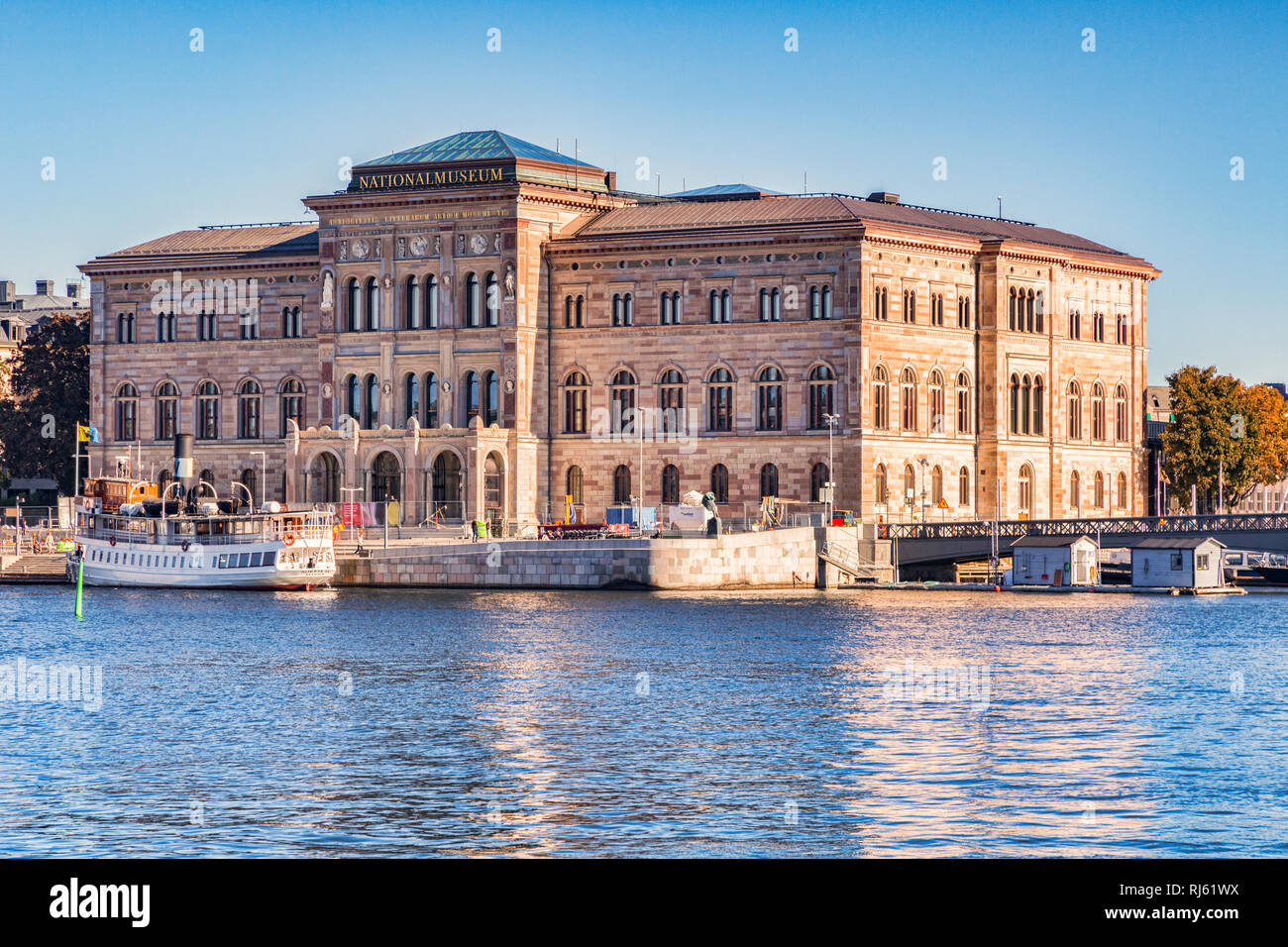 18. September 2018: Stockholm, Schweden - Das Nationale Museum, oder Nationalmuseum, die Nationalgalerie von Schweden, gelegen auf der Halbinsel Blasleholmen i Stockfoto