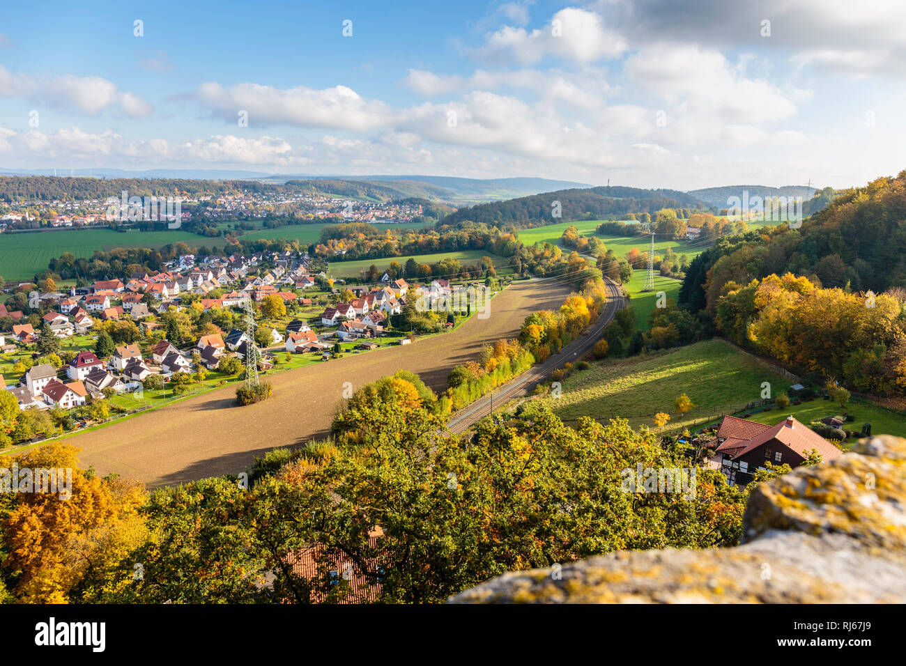 Europa, Deutschland, Niedersachsen, Einbeck, das Leinetal bei Greene, Stockfoto