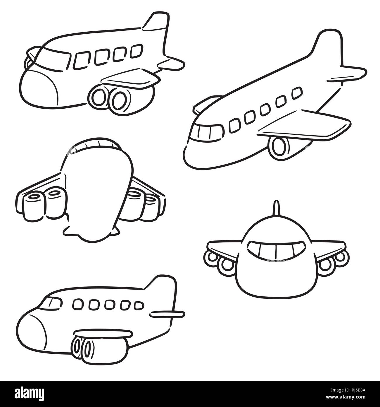 Vektor einrichten von Flugzeug Stock Vektor