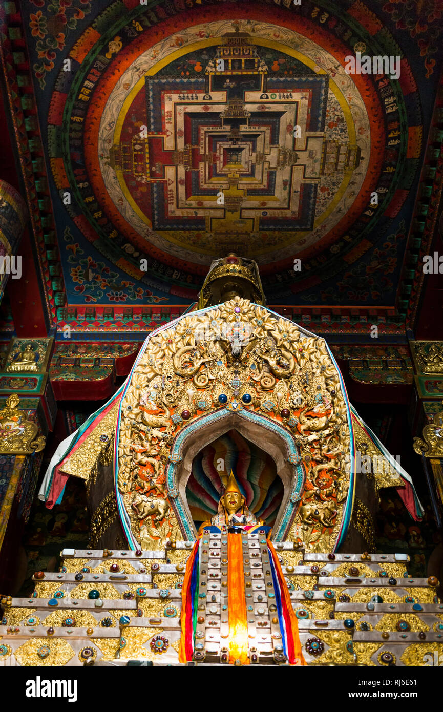Tibet, Shigatse, das Tashilhunpo Kloster Stockfoto