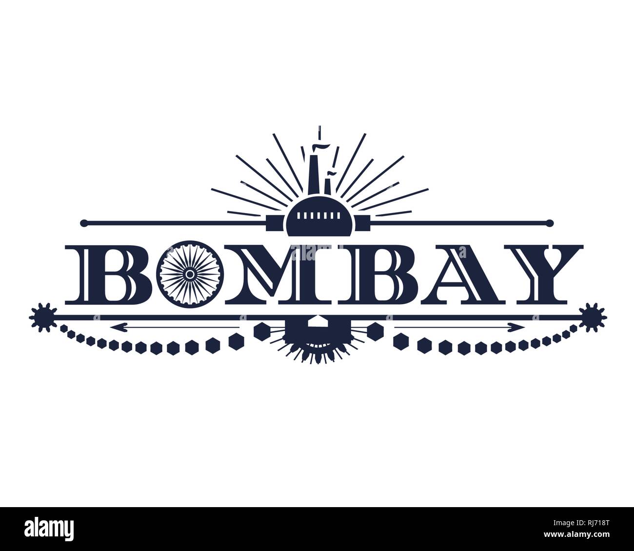 Bombay city Name Stock Vektor
