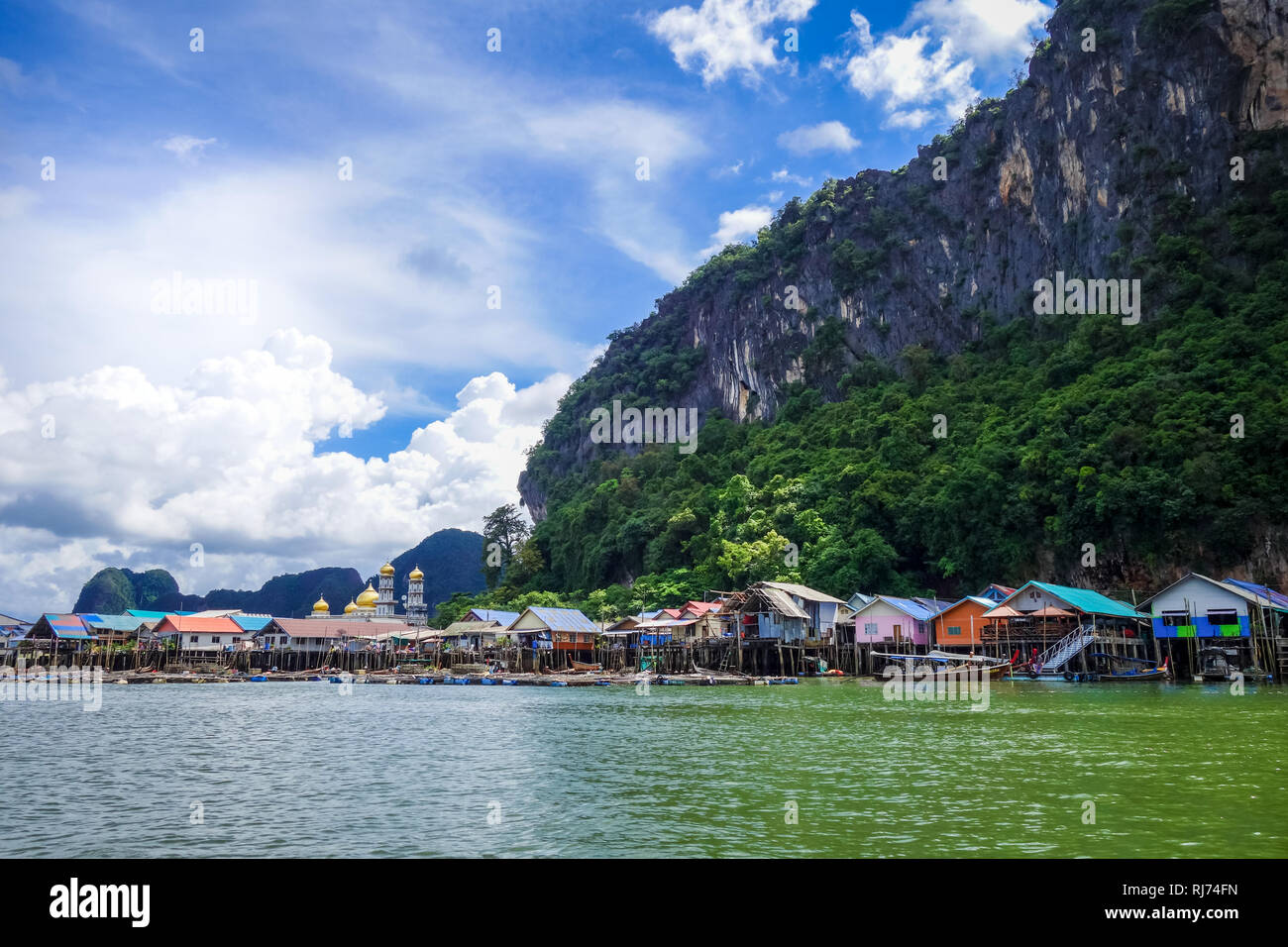 Koh Panyi Fischerdorf in der Bucht von Phang Nga, Thailand Stockfoto