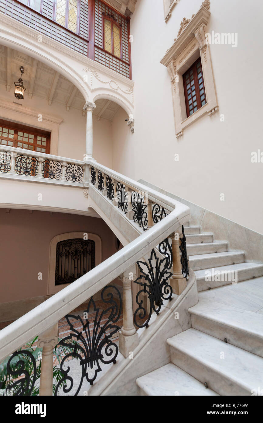 El Museu d'Art Espanyol Contemporari, Fundacion März, Carrer Sant Miguel, Palma de Mallorca, Mallorca, Balearen, Spanien Stockfoto