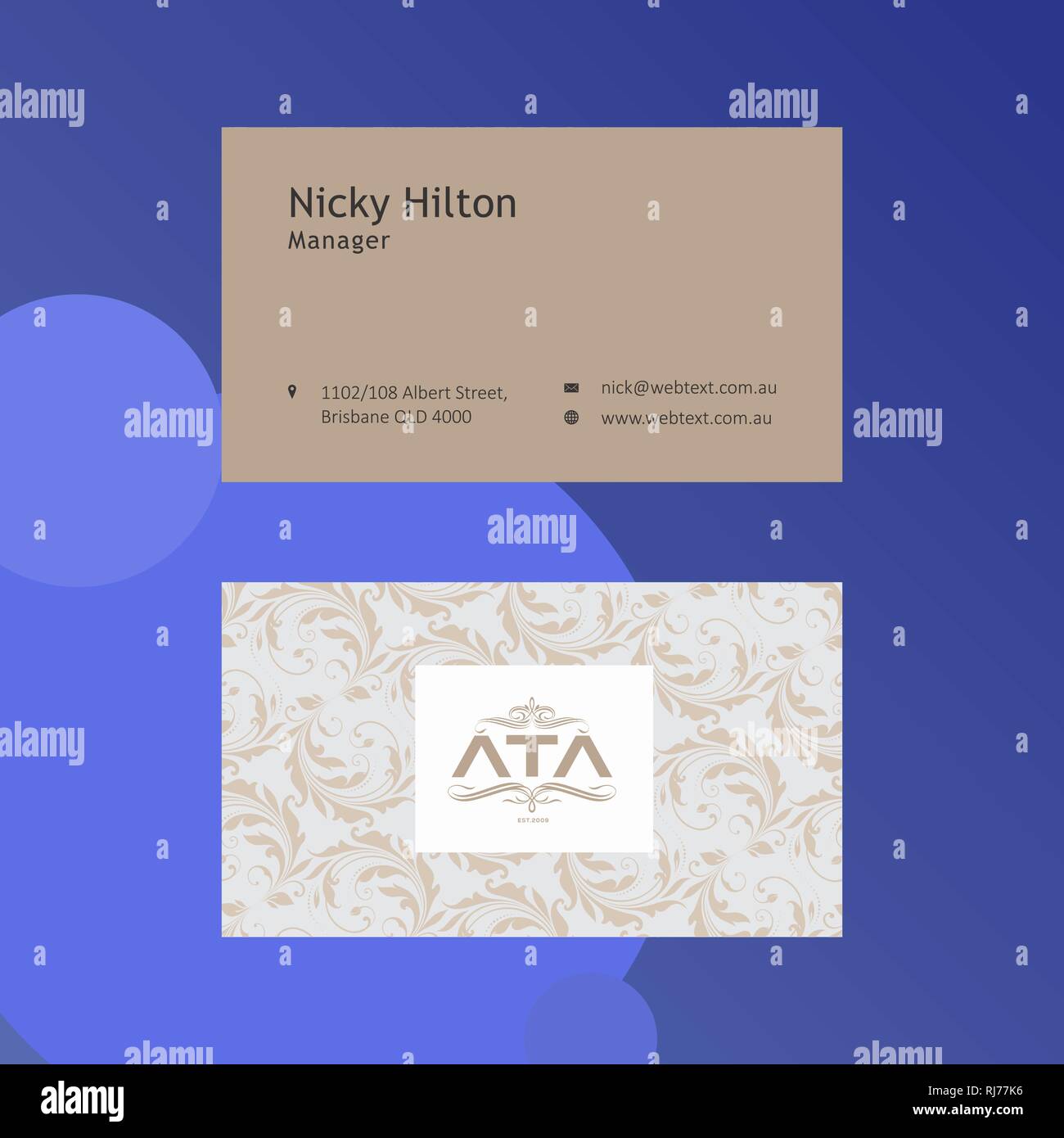 Professionelle Visitenkarte und Briefpapier Design Stock Vektor