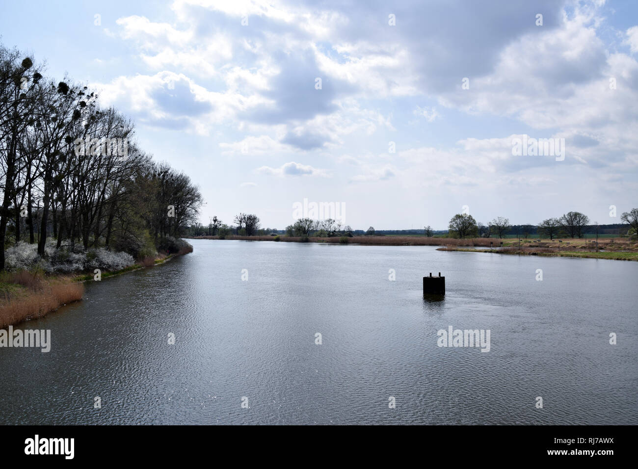 Grady odrzanskie' - odra River in der Nähe von Breslau. Natur Schutzgebiete "Natura 2000". Dolnoslaskie, Polen. Stockfoto