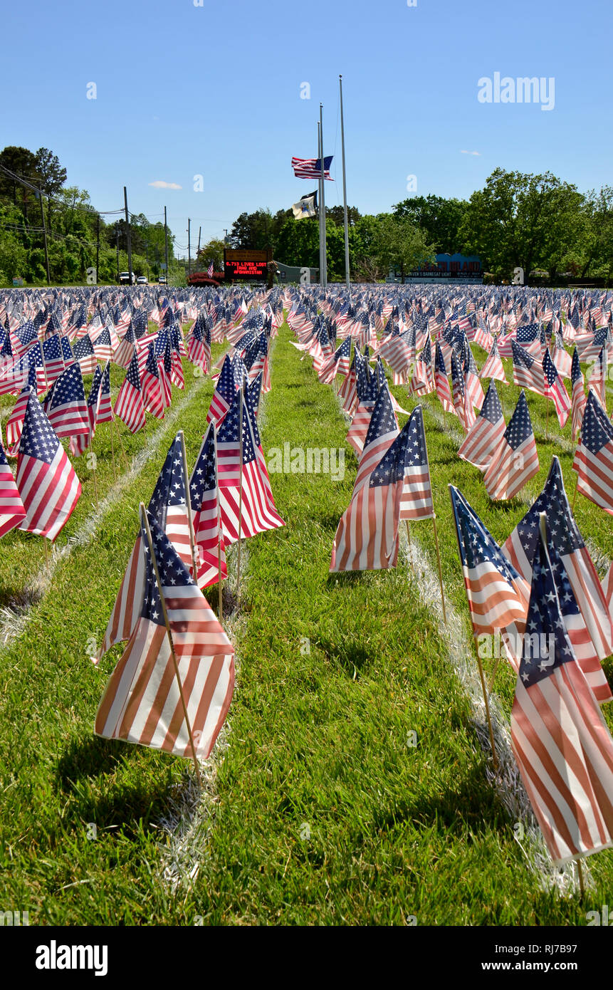 Hier in dieser Schule im Osten der Vereinigten Staaten für das Memorial Day Stockfoto
