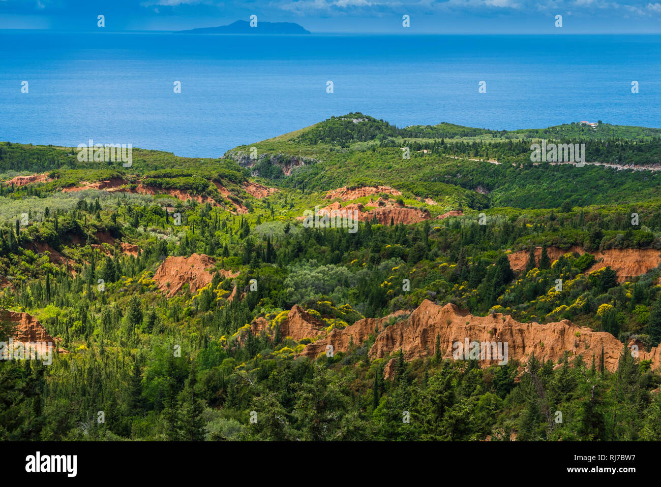 Albanien, Balkanhalbinsel, Südosteuropa, Republik Albanien, gjipe Schlucht bei Vlora Stockfoto