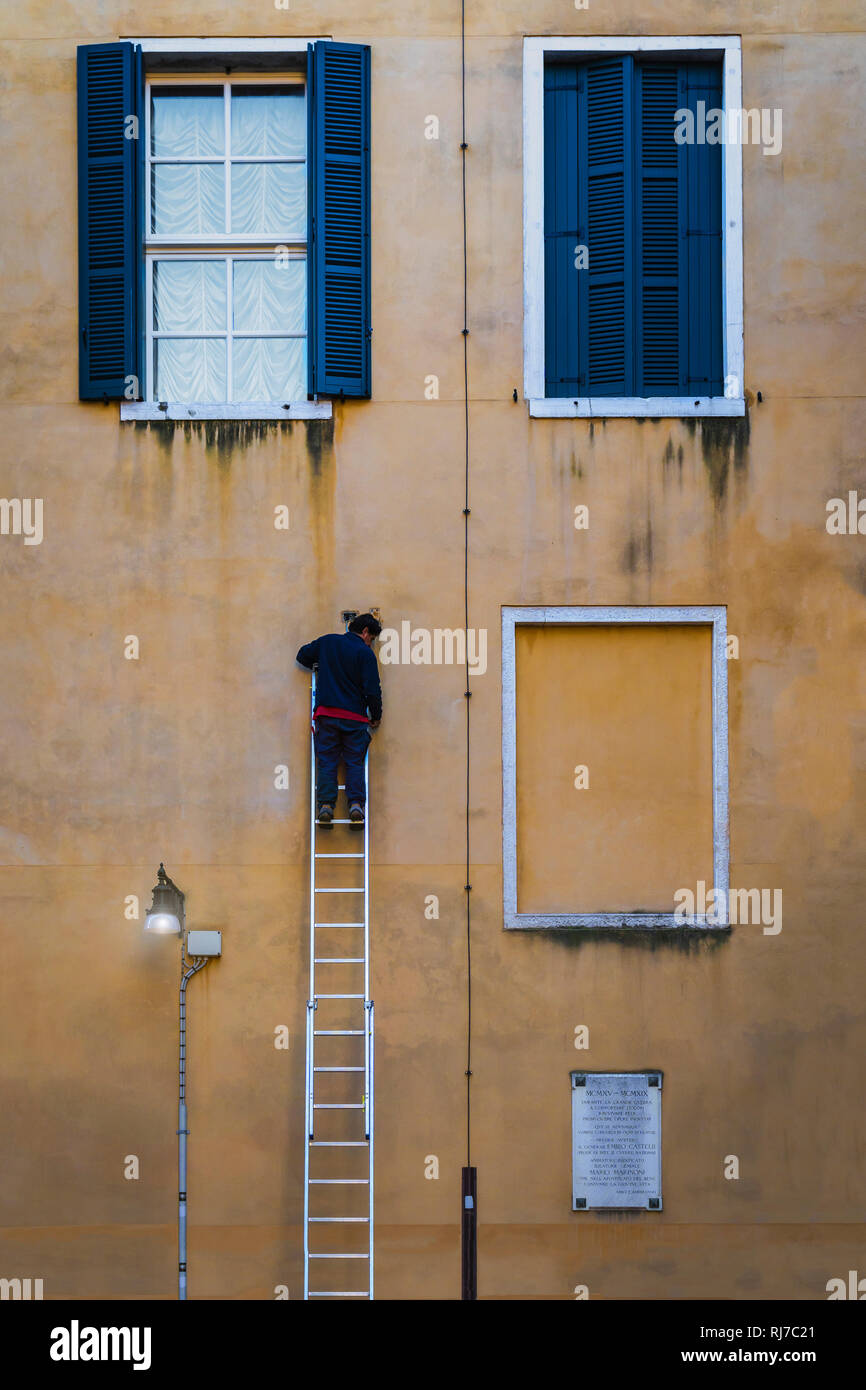 Handwerker in Venedig Stockfoto