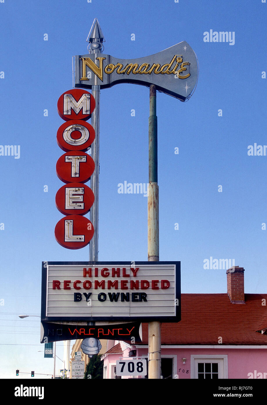 Die Normande Motel in Las Vegas, Nevada 1997 Stockfoto