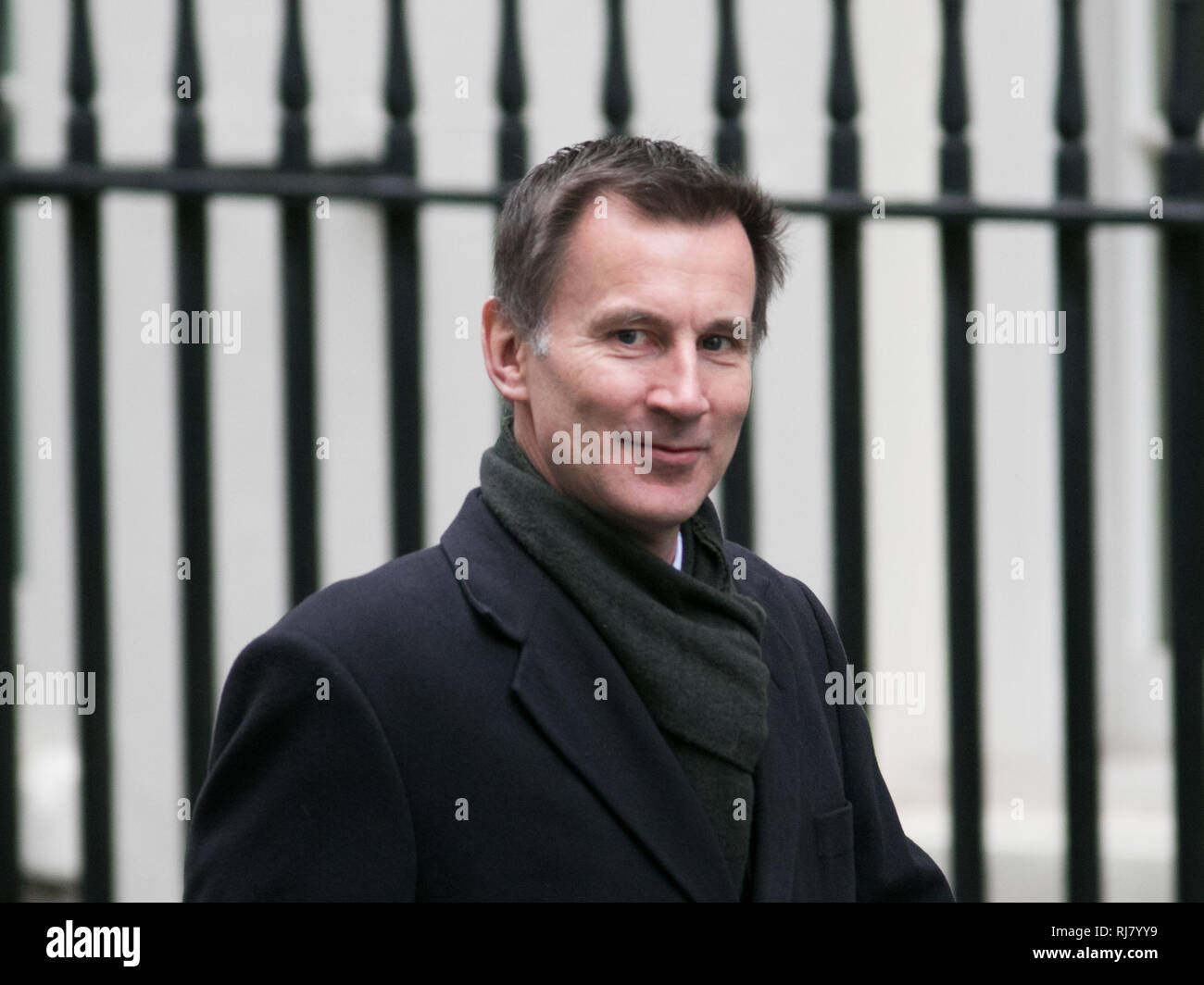 London, Großbritannien. 5. Februar 2019. Jeremy Hunt MP Minister für auswärtige Angelegenheiten und Commonwealth-Fragen kommt an der Downing Street für die wöchentliche Kabinettssitzung Credit: Amer ghazzal/Alamy leben Nachrichten Stockfoto