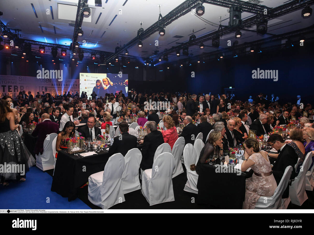 Übersicht, Pool Foto! Ball des Sports in Wiesbaden auf 02.02.2019 | Verwendung weltweit Stockfoto