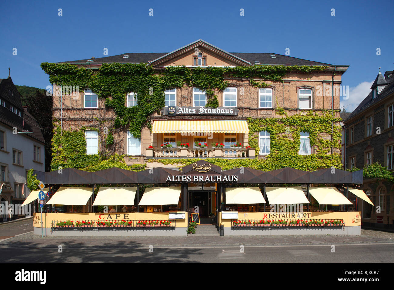 Gasthaus Altes Brauhaus, Gestade, Bernkastel-Kues, Rheinland-Pfalz, Deutschland Stockfoto