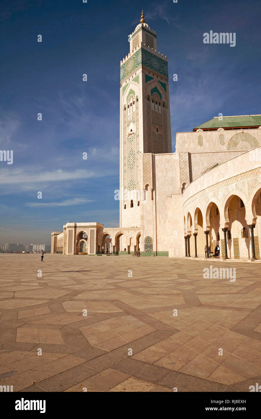 Casablanca, Hassan-II.-Moschee, Illustr., Marokko Stockfoto